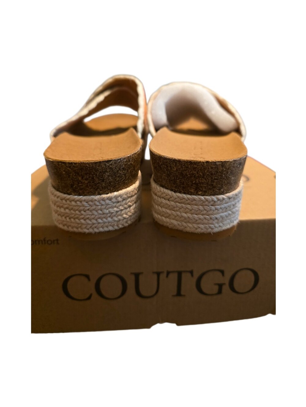 Coutgo Crochet Platform Wedge Espadrille Sandals Size 7.5 NEW!! - Picture 3 of 8